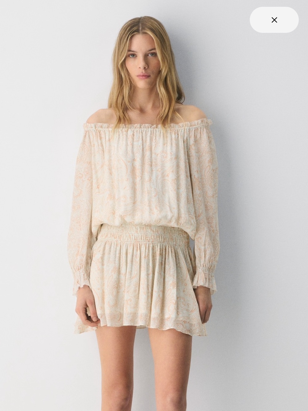 NWOT Aritzia off the shoulder paisley dress